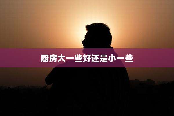厨房大一些好还是小一些