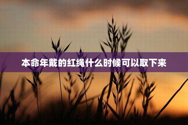 本命年戴的红绳什么时候可以取下来