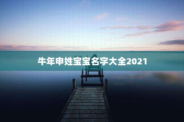 牛年申姓宝宝名字大全2021