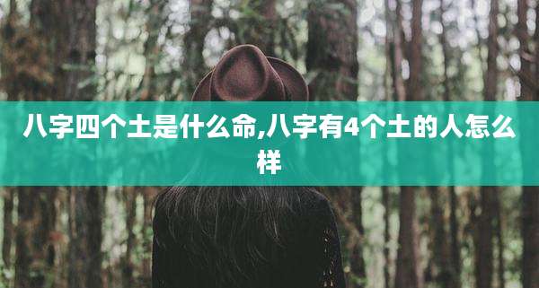 八字四个土是什么命,八字有4个土的人怎么样