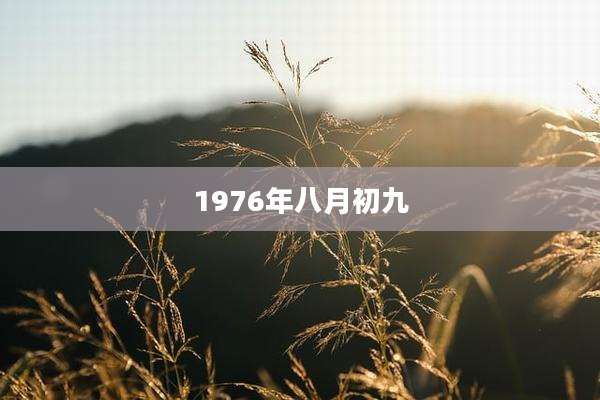 1976年八月初九