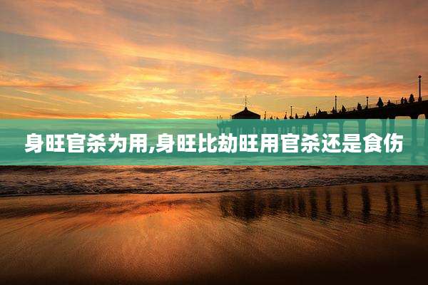 身旺官杀为用,身旺比劫旺用官杀还是食伤