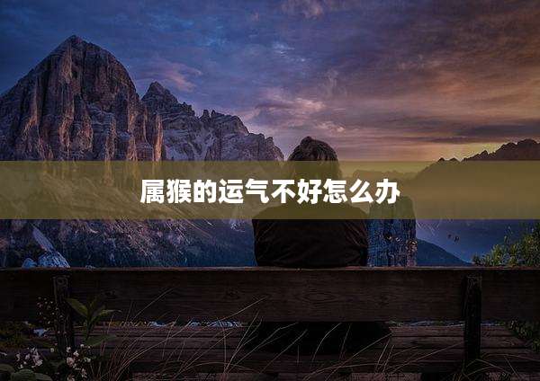 属猴的运气不好怎么办