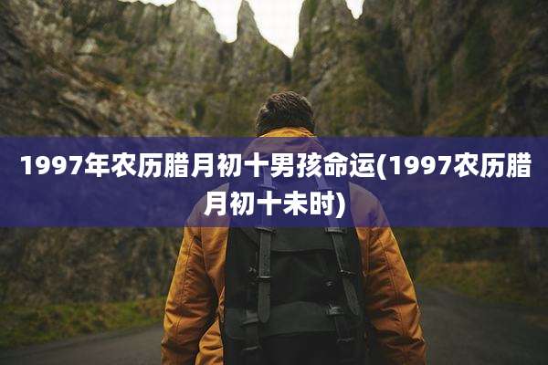 1997年农历腊月初十男孩命运(1997农历腊月初十未时)