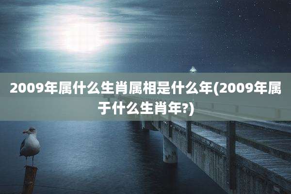 2009年属什么生肖属相是什么年(2009年属于什么生肖年?)