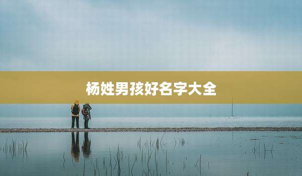 杨姓男孩好名字大全