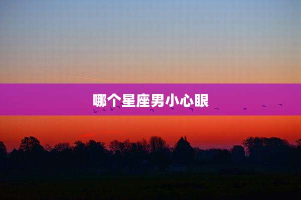 哪个星座男小心眼