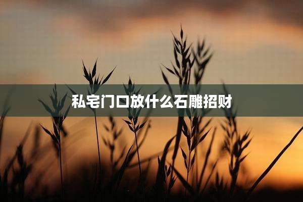 私宅门口放什么石雕招财