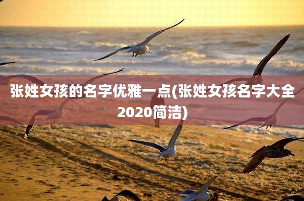 张姓女孩的名字优雅一点(张姓女孩名字大全2020简洁)
