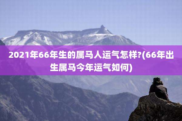 2021年66年生的属马人运气怎样?(66年出生属马今年运气如何)