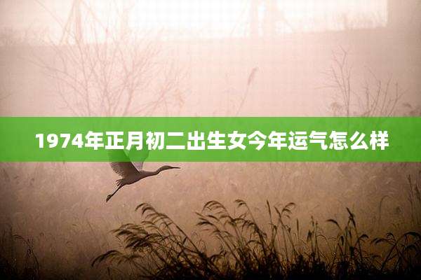 1974年正月初二出生女今年运气怎么样