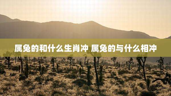 属兔的和什么生肖冲 属兔的与什么相冲