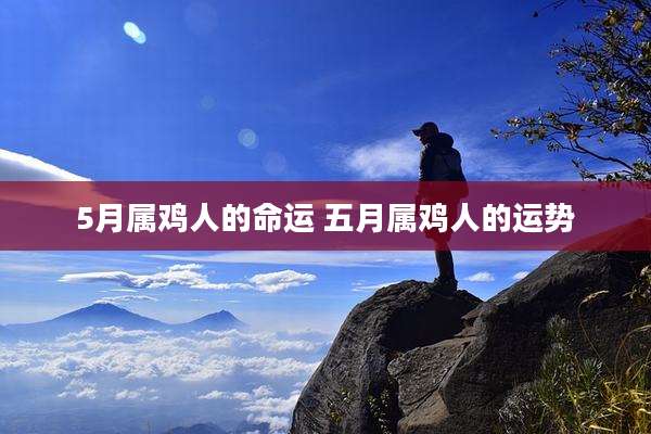 5月属鸡人的命运 五月属鸡人的运势