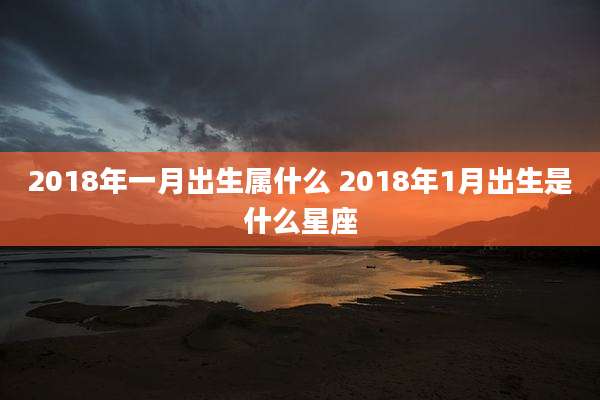 2018年一月出生属什么 2018年1月出生是什么星座