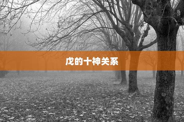 戊的十神关系