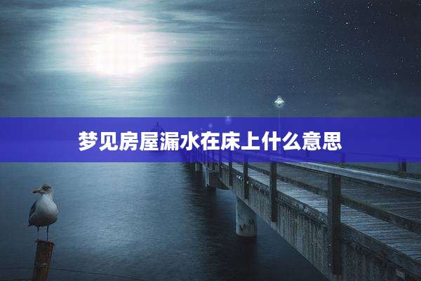 梦见房屋漏水在床上什么意思