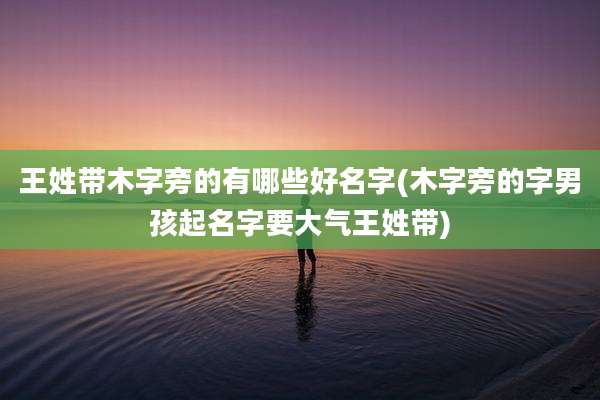 王姓带木字旁的有哪些好名字(木字旁的字男孩起名字要大气王姓带)