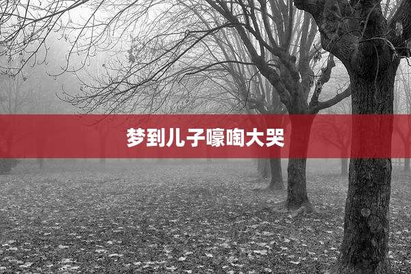 梦到儿子嚎啕大哭