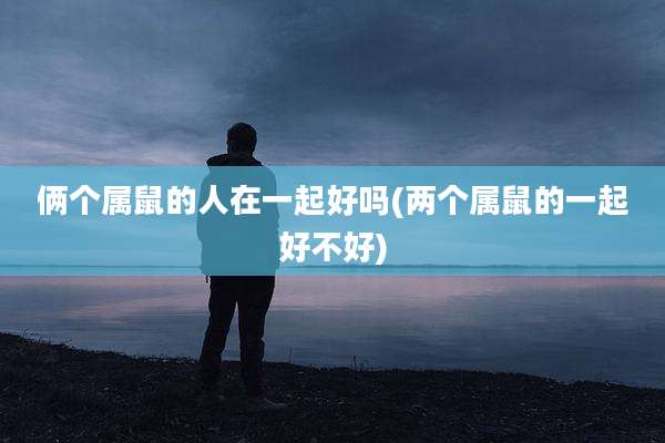 俩个属鼠的人在一起好吗(两个属鼠的一起好不好)