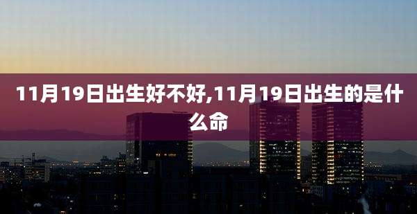 11月19日出生好不好,11月19日出生的是什么命