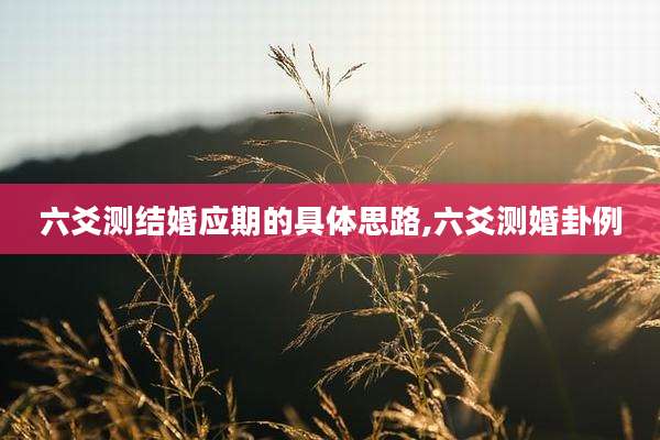 六爻测结婚应期的具体思路,六爻测婚卦例