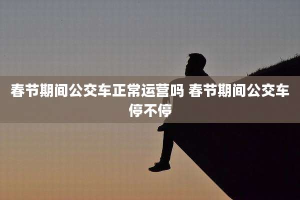 春节期间公交车正常运营吗 春节期间公交车停不停