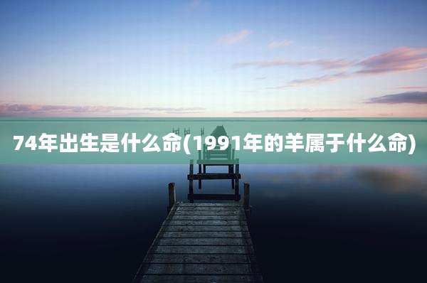 74年出生是什么命(1991年的羊属于什么命)