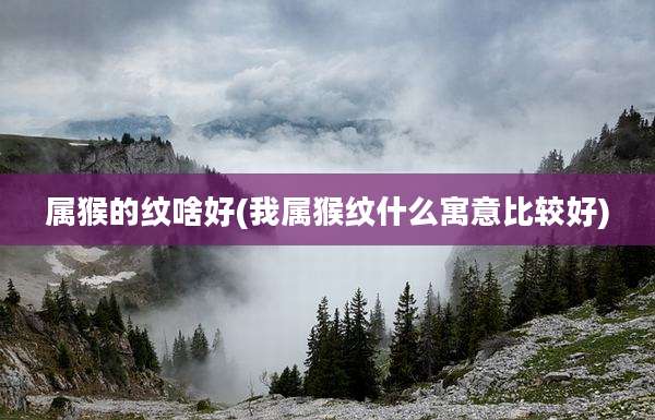 属猴的纹啥好(我属猴纹什么寓意比较好)