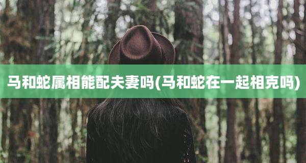 马和蛇属相能配夫妻吗(马和蛇在一起相克吗)
