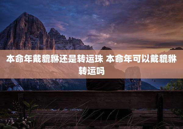 本命年戴貔貅还是转运珠 本命年可以戴貔貅转运吗