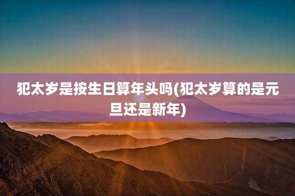犯太岁是按生日算年头吗(犯太岁算的是元旦还是新年)