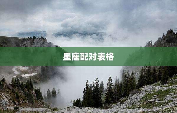 星座配对表格