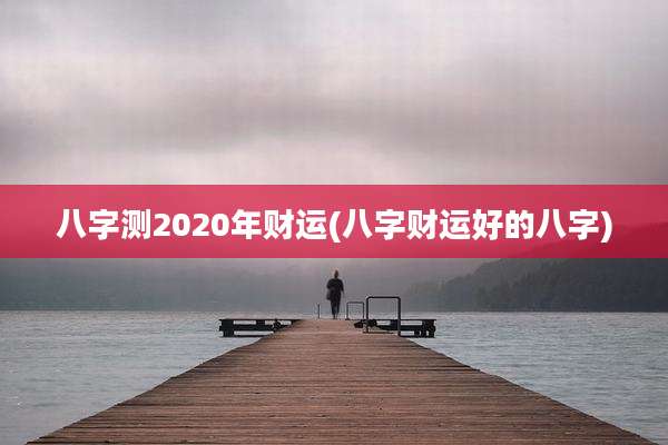 八字测2020年财运(八字财运好的八字)