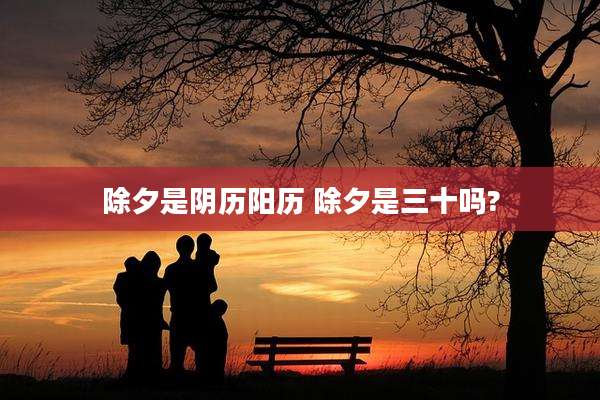 除夕是阴历阳历 除夕是三十吗?