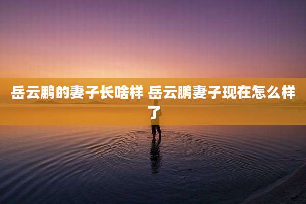 岳云鹏的妻子长啥样 岳云鹏妻子现在怎么样了