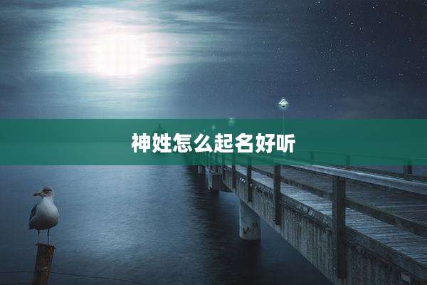 神姓怎么起名好听
