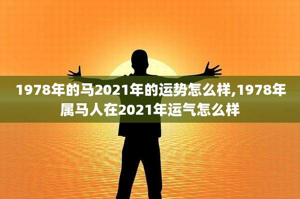 1978年的马2021年的运势怎么样,1978年属马人在2021年运气怎么样