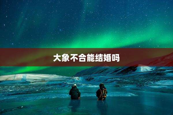 大象不合能结婚吗