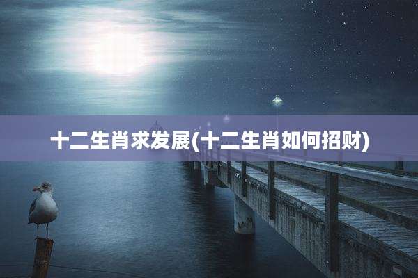 十二生肖求发展(十二生肖如何招财)