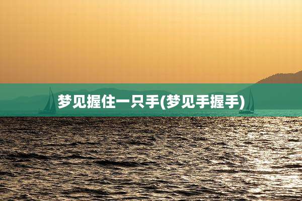梦见握住一只手(梦见手握手)