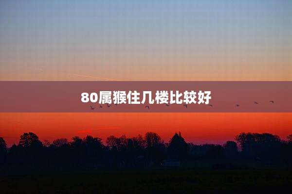80属猴住几楼比较好