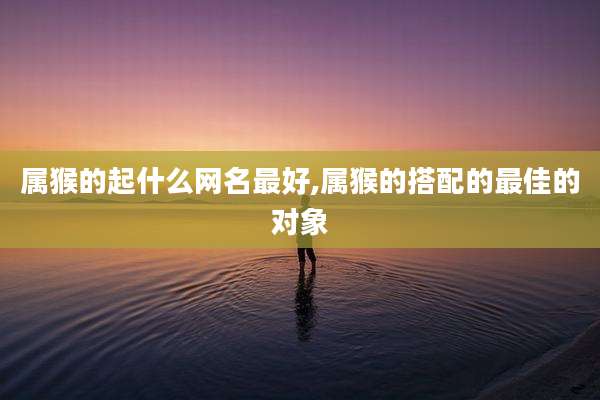 属猴的起什么网名最好,属猴的搭配的最佳的对象