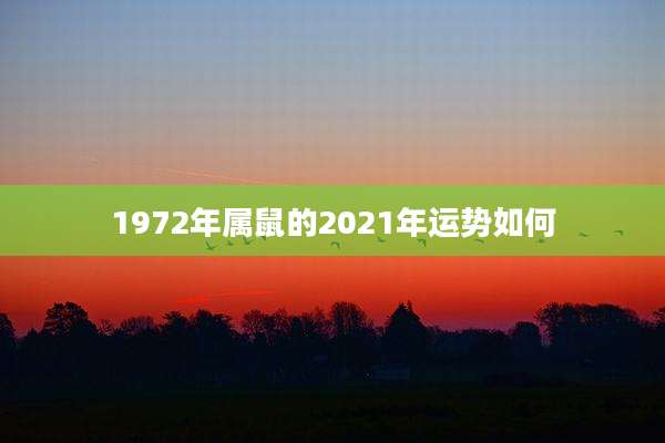 1972年属鼠的2021年运势如何