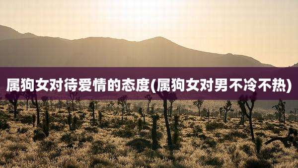 属狗女对待爱情的态度(属狗女对男不冷不热)