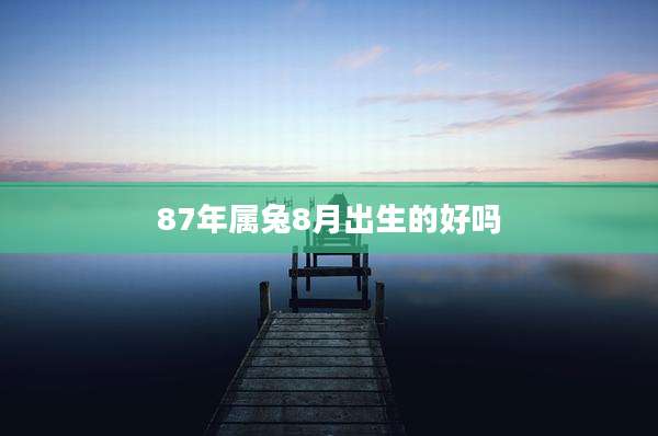 87年属兔8月出生的好吗