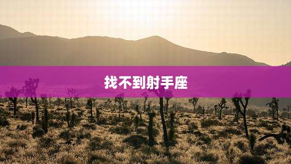 找不到射手座