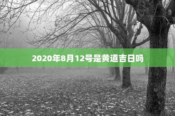 2020年8月12号是黄道吉日吗