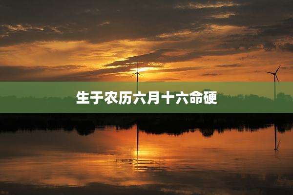 生于农历六月十六命硬