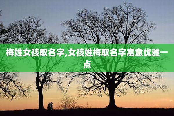 梅姓女孩取名字,女孩姓梅取名字寓意优雅一点