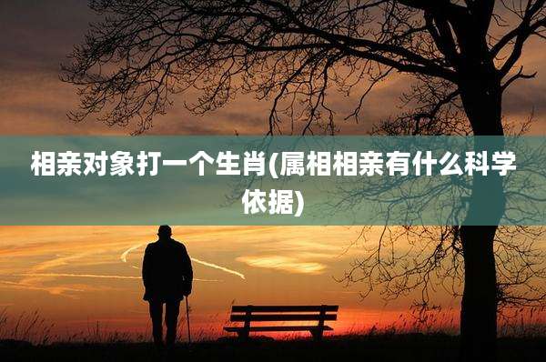 相亲对象打一个生肖(属相相亲有什么科学依据)